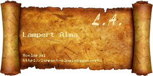Lampert Alma névjegykártya